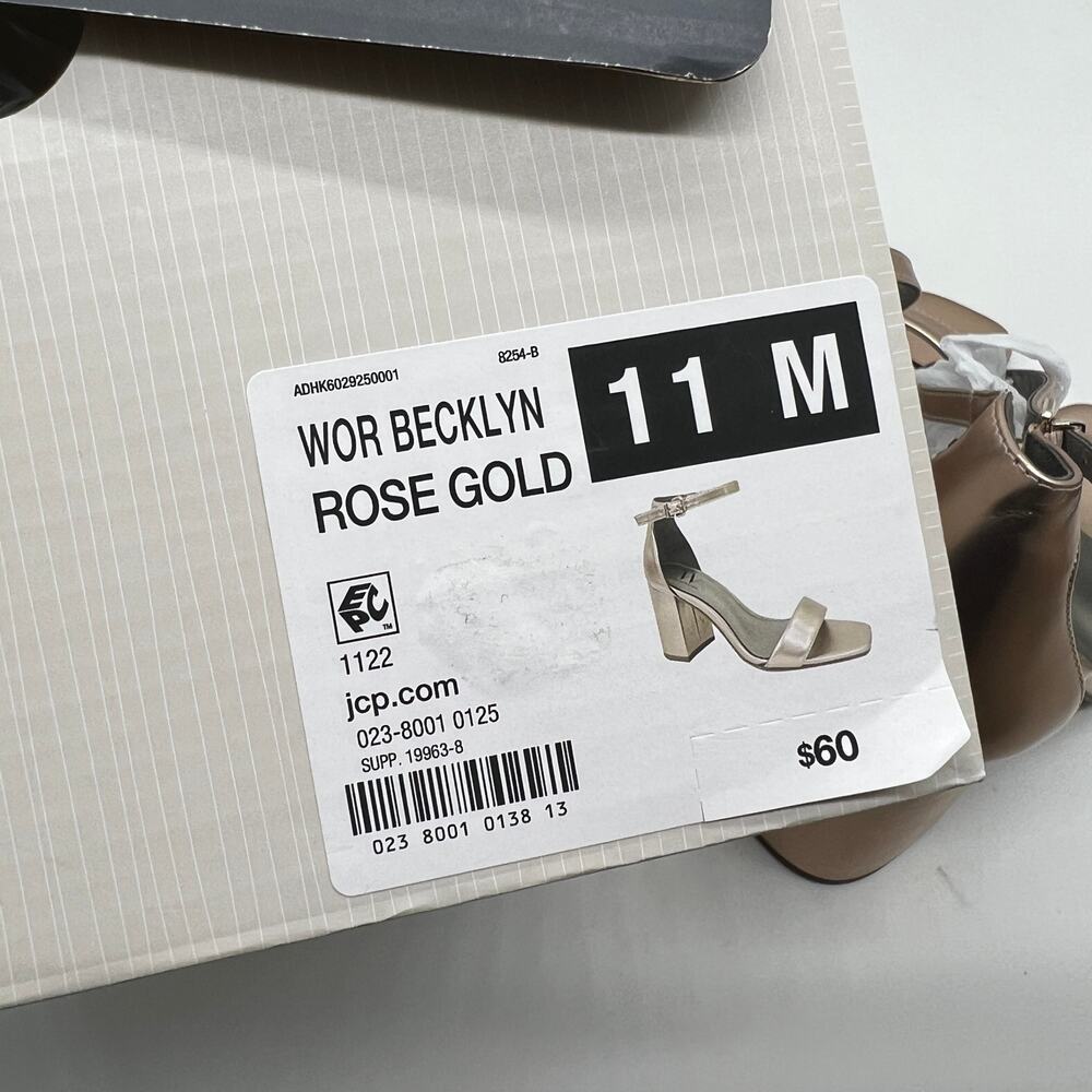 Worthington Womens Becklyn Heeled Sandals Rose Gold Size 11M - Picture 10 of 10